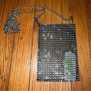 LF Rhinestone Mesh Chain Strap Crossbody Bag NEW